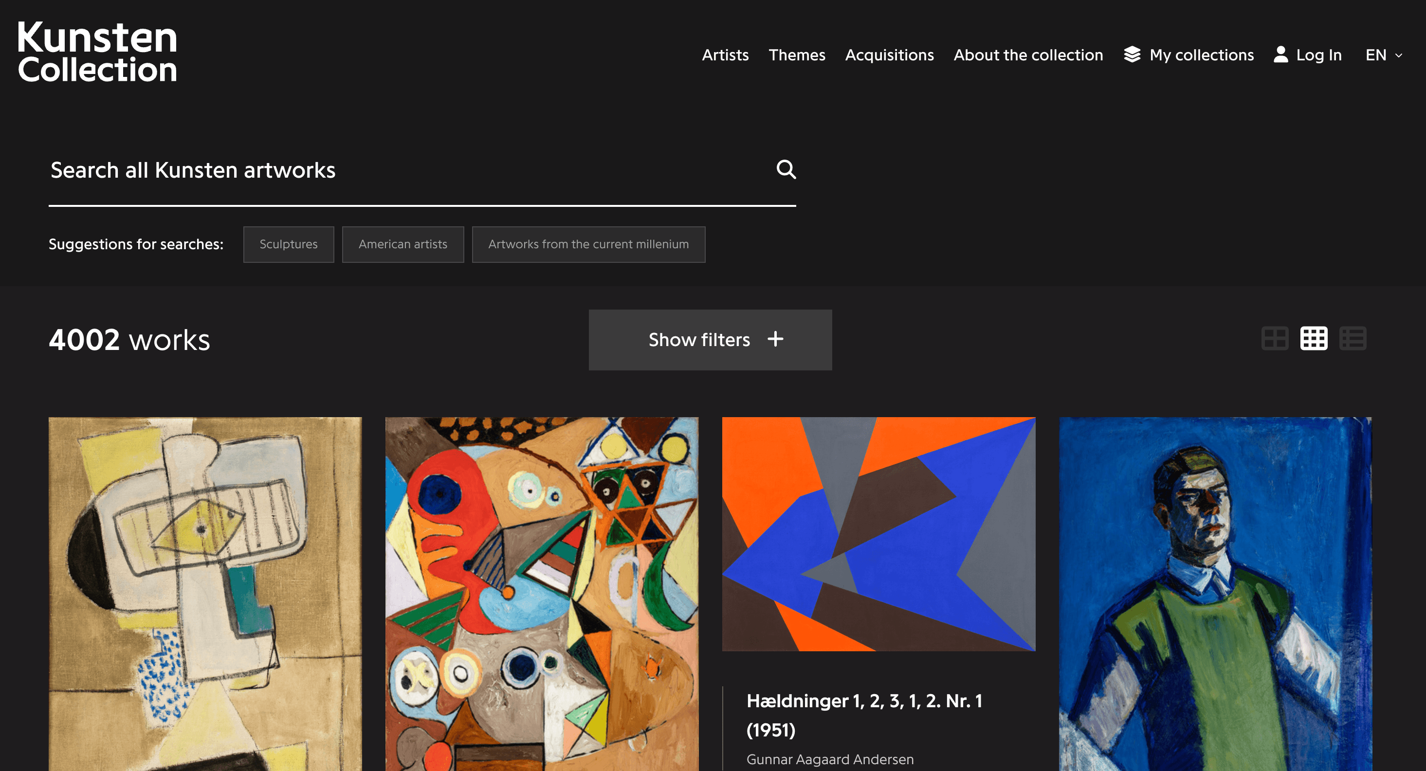Online collection — MuCoDi public surface screenshot